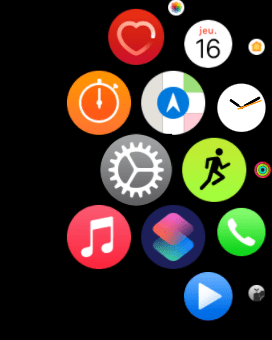 Application réglages pour la batterie de l'Apple Watch